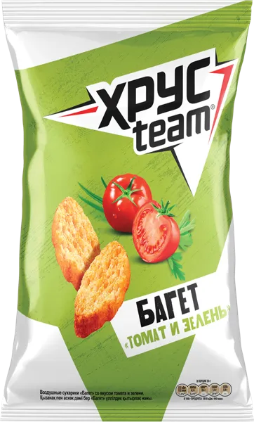 Изображение Сухарики пшеничные Хрустим багет томат и зелень Фрито Лей м/у, 60 г
