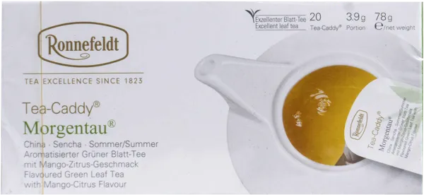 Изображение Чай зеленый в пакетиках на чайник Роннефельд Ти Кадди моргентау Роннефельд кор, 20*3,9 г