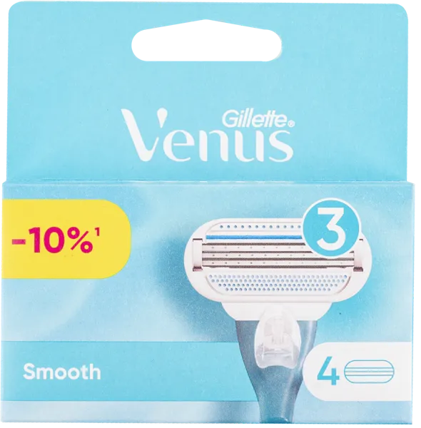 Изображение Кассеты для бритья женские Жиллетт венус 3 лезвия Жиллетт к/у, 4 шт