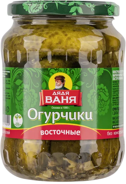 Изображение Огурцы маринованные Дядя Ваня восточные Сибеков ИП с/б, 680 г