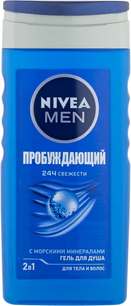 Изображение Гель для душа мужской 2в1 Нивея пробуждающий Байерсдорф ООО п/у, 250 мл