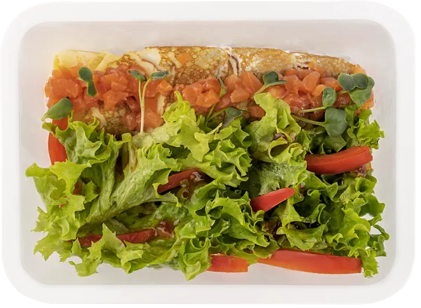 Изображение Набор омлет с творожным сыром форелью и зеленым салатом СП ТАБРИС пл/уп, 130 г