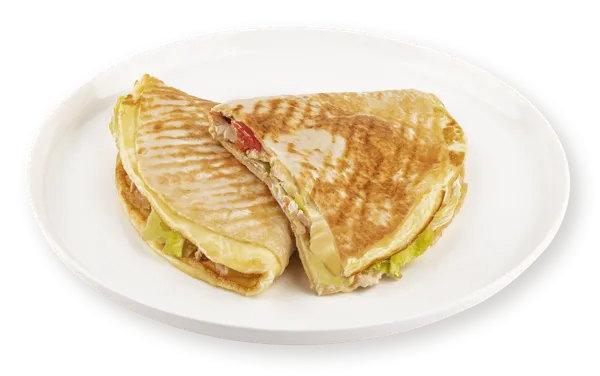 Изображение Лепешка с соусом Цезарь с омлетом курицей сыром салатом айсберг СП ТАБРИС пл/уп, 130 г