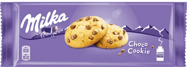 Изображение Печенье Милка с кусочками шоколада Мондэлис м/у, 135 г
