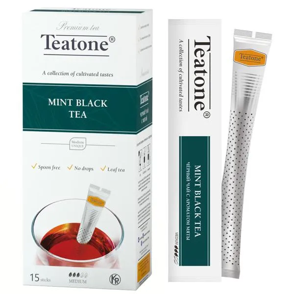 Изображение Чай черный ТиТон с мятой А-Трейд кор, 15*1,8 г