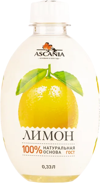 Изображение Напиток газ Аскания лимон Аскания п/б, 0,33 л