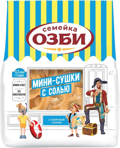 Изображение Сушки пшеничные ОЗБИ мини с солью ОЗБИ м/у, 150 г