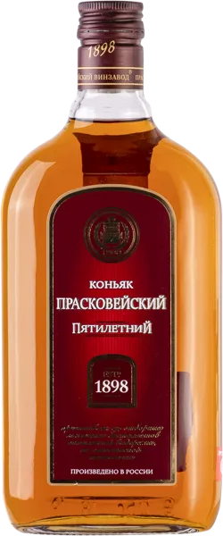 Изображение Коньяк 5 лет 40% Прасковейский 5 звезд Прасковейское с/б, 0,5 л