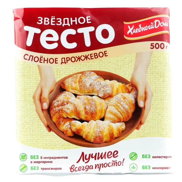 Изображение Тесто замороженное Звездное слоеное дрожжевое Фацер м/у, 500 г