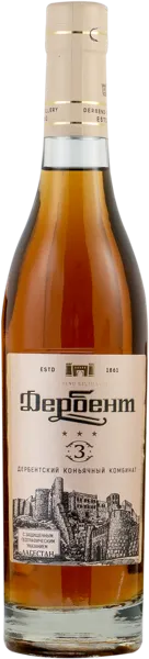 Изображение Коньяк 3 звезды 40% Дербент 3 года Дербентский КК с/б, 0,5 л