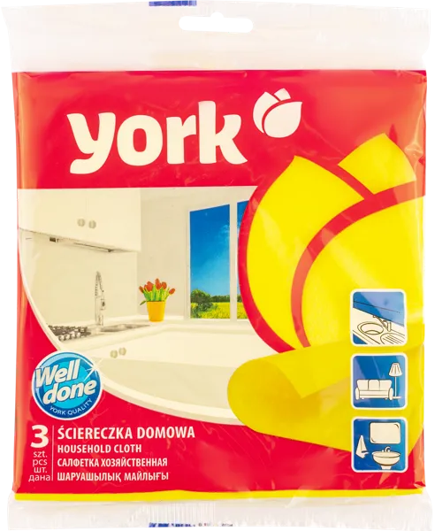 Изображение Салфетка 35см универсальная Йорк домашняя вискоза Йорк м/у, 3 шт