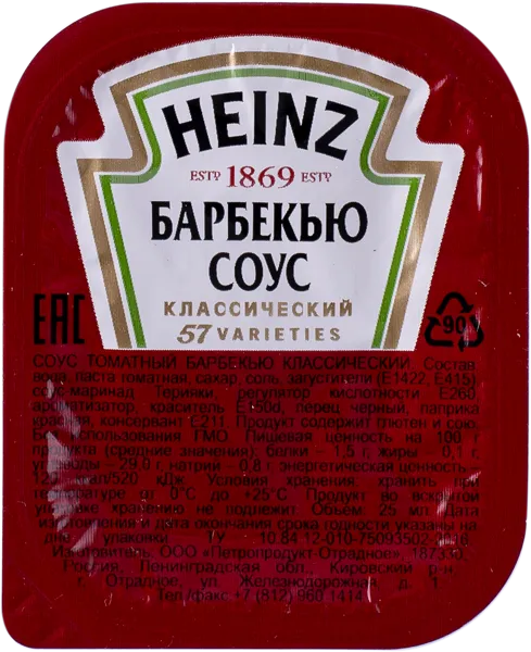Изображение Соус томатный Хайнц барбекю КрафтХайнцВосток дип-пот, 25 г