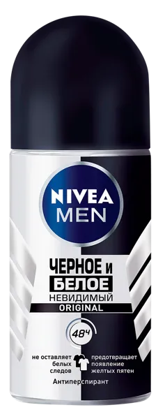 Изображение Антиперспирант шар мужской Нивея черное и белое невидимый Байерсдорф с/б, 50 мл