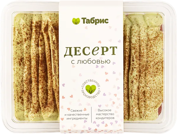 Изображение Торт бисквитный Тирамису с малиной СП ТАБРИС п/б, 460 г