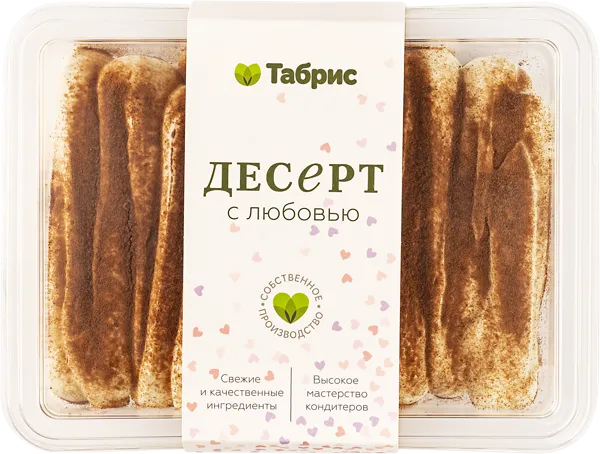 Изображение Торт бисквитный Тирамису итальянский СП ТАБРИС п/б, 385 г