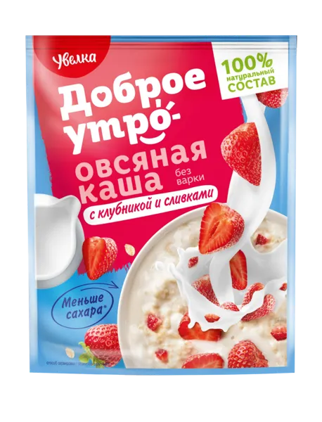 Изображение Каша овсяная Увелка клубника со сливками Ресурс м/у, 40 г