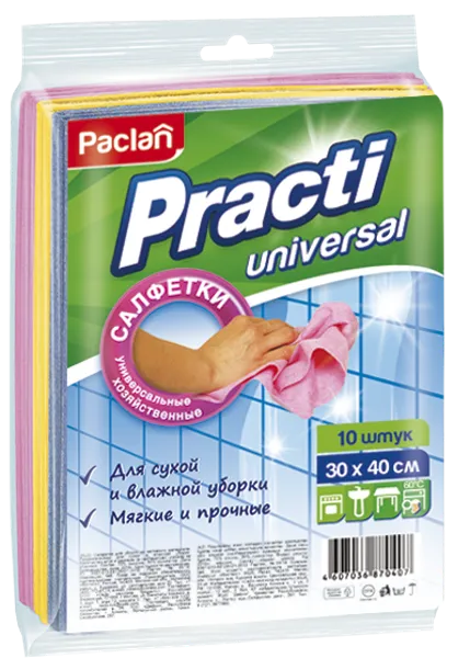 Изображение Салфетка 40*30см для уборки Паклан вискоза СеДо сп м/у, 10 шт