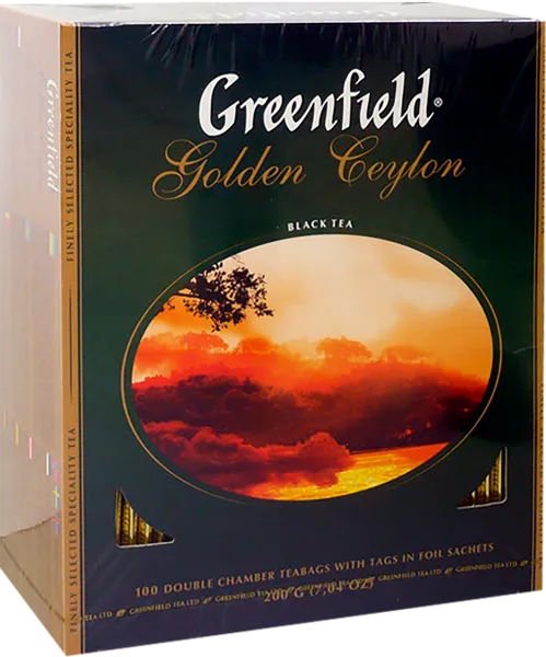 Изображение Чай черный в пакетиках Гринфилд золотой цейлон Орими Трейд кор, 100*2 г