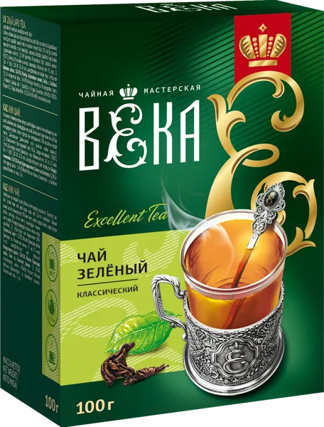 Изображение Чай зеленый Краснодарский с 1901 года крупнолистовой Объединение Краснодарский чай кор, 100 г