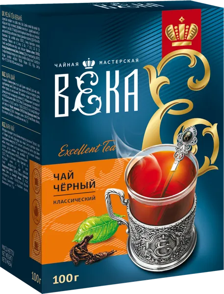 Изображение Чай черный Краснодарский с 1901 года крупнолистовой Объединение Краснодарский чай кор, 100 г