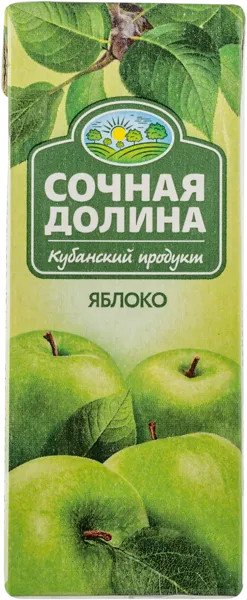 Изображение Нектар Сочная долина яблоко ЮСК т/п, 0,2 л