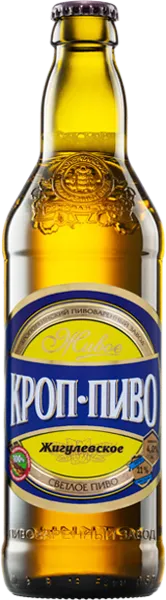 Изображение Пиво светлое Лагер 4,0% Кропоткинское жигулевское Кроп-пиво с/б, 0,5 л