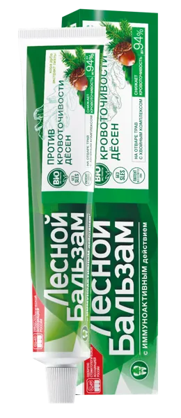 Изображение Зубная паста для чувст десен Лесной бальзам кора дуба пихта Юнилевер к/у, 75 мл