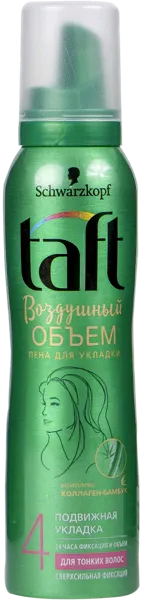 Изображение Пена для волос фикс №4 Тафт объем сверхфиксация ЛАБ Индастриз ж/б, 150 мл