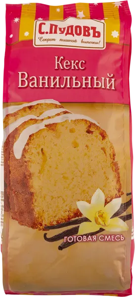 Изображение Смесь для выпечки С.Пудовъ кекс ванильный Хлебзернопродукт м/у, 400 г