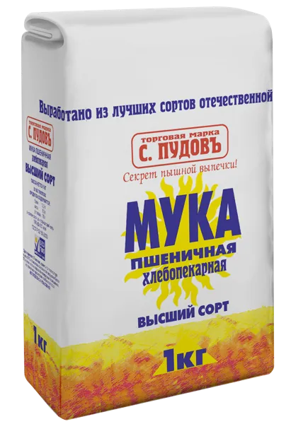Изображение Мука пшеничная в/с С.Пудовъ Хлебзернопродукт м/у, 1 КГ