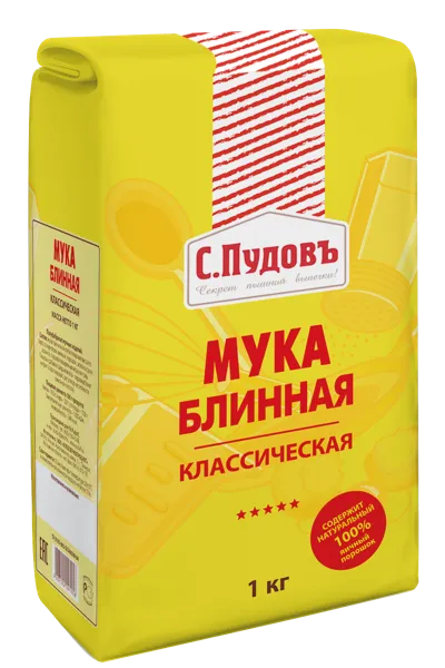 Изображение Мука для выпечки С.Пудовъ блины пшеничные Хлебзернопродукт м/у, 1 КГ