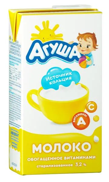 Изображение Молоко 3,2% с 3 лет Агуша детское ВБД т/п, 500 мл