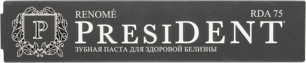 Изображение Зубная паста отбеливающая Президент реноме Зеленая дубрава ЗАО к/у, 75 мл