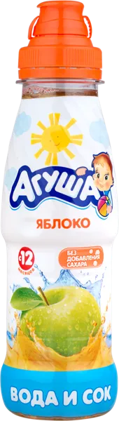 Изображение Вода для детей Агуша с яблочным соком ВБД п/б, 330 мл