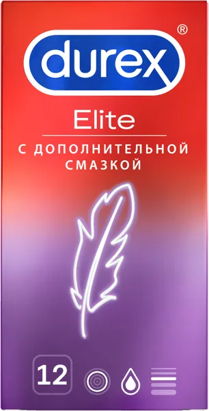Изображение Презервативы сверхтонкие Дюрекс элит Бенкизер к/у, 12 шт