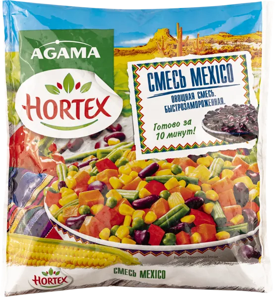 Изображение Овощная смесь замороженная Агама салат мехико Агама м/у, 400 г