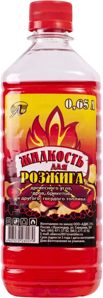 Изображение Жидкость для розжига углеоводороды Адис 777 п/у, 650 мл