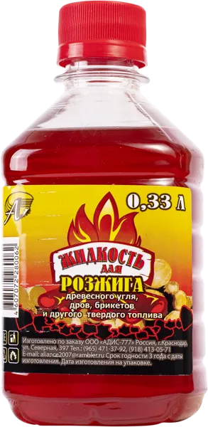 Изображение Жидкость для розжига углеводороды Адис 777 п/у, 330 мл
