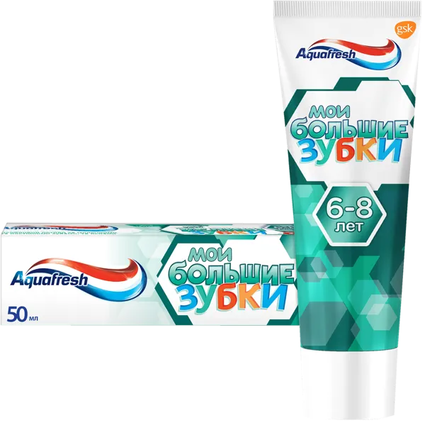 Изображение Зубная паста детская с 6 лет Аквафреш мои большие зубки Глаксо Смит Кляйн к/у, 50 мл