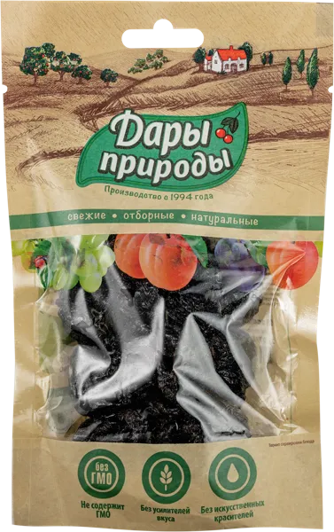 Изображение Сухофрукты натуральные Дары природы чернослив МОК производство м/у, 150 г