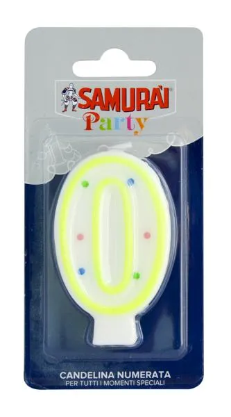Изображение Свеча для торта Самурай цифра 0 Сисма к/у, 1 шт