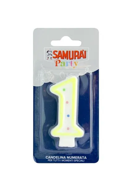 Изображение Свеча для торта Самурай цифра 1 Сисма к/у, 1 шт