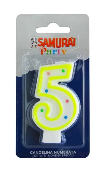 Изображение Свеча для торта Самурай цифра 5 Сисма к/у, 1 шт