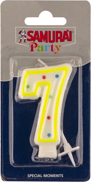 Изображение Свеча для торта Самурай цифра 7 Сисма к/у, 1 шт