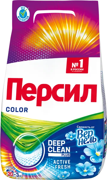 Изображение Стиральный порошок автомат Персил свежесть цветное белье ЛАБ Индастриз м/у, 3 КГ