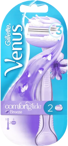 Изображение Станок для бритья 3 лезвия Жиллетт венус бриз женский +2 кас Проктер Энд Гэмбл к/у, 1 шт