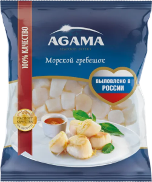 Изображение Морепродукты с/м Агама гребешок морской филе Агама Роял м/у, 250 г