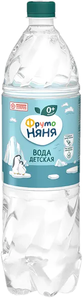 Изображение Вода для детей Фрутоняня артезианская питьевая Прогресс п/б, 1,5 л