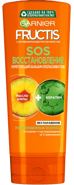 Изображение Бальзам для поврежден волос Фруктис сос восстановление Лореаль п/у, 200 мл