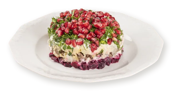 Изображение Салат слоеный Гранатовый браслет с говядиной СП ТАБРИС вес 